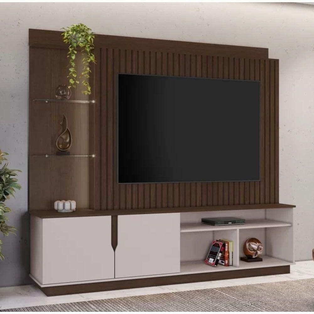 Home Amparo Para Até 60" Jcm Movelaria - Café Soft/off