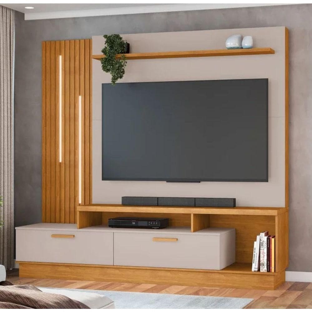 Home Para Até 65” Despertar Jcm Movelaria - Cinamomo/off