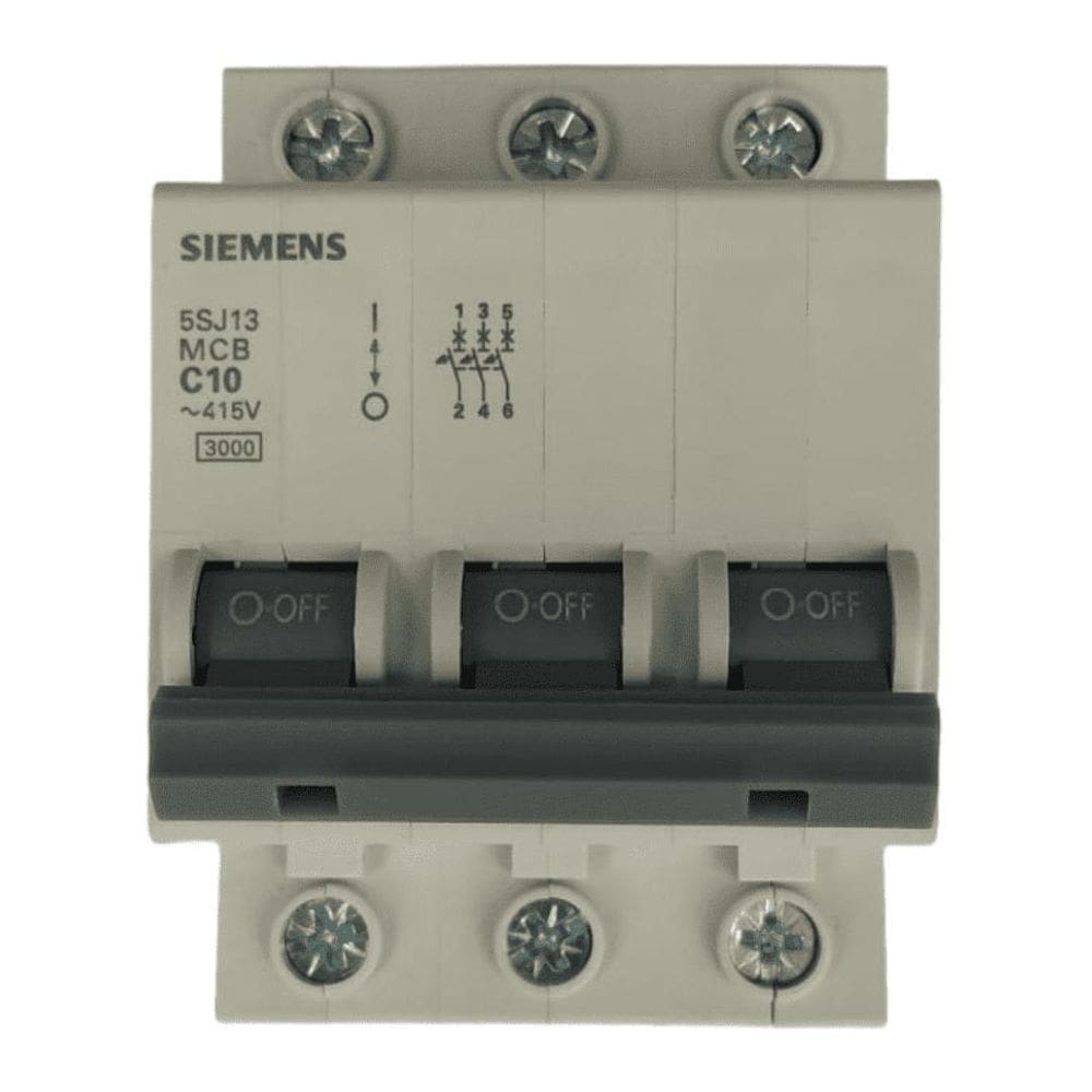 Disjuntor Trifásico Tripolar Mini Din Curva C 5Sj1 Siemens