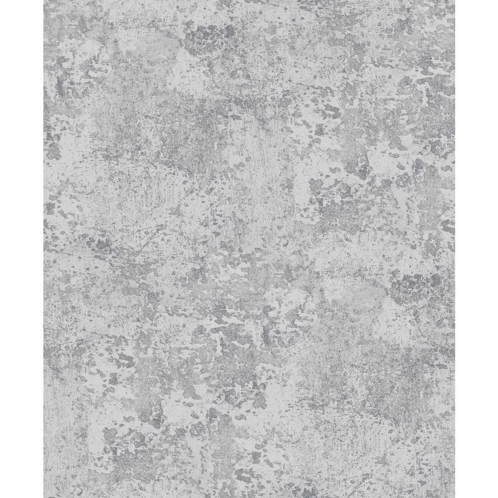 Papel De Parede Colorkey Textura Cinza Prata Rolo 53cmX10mts