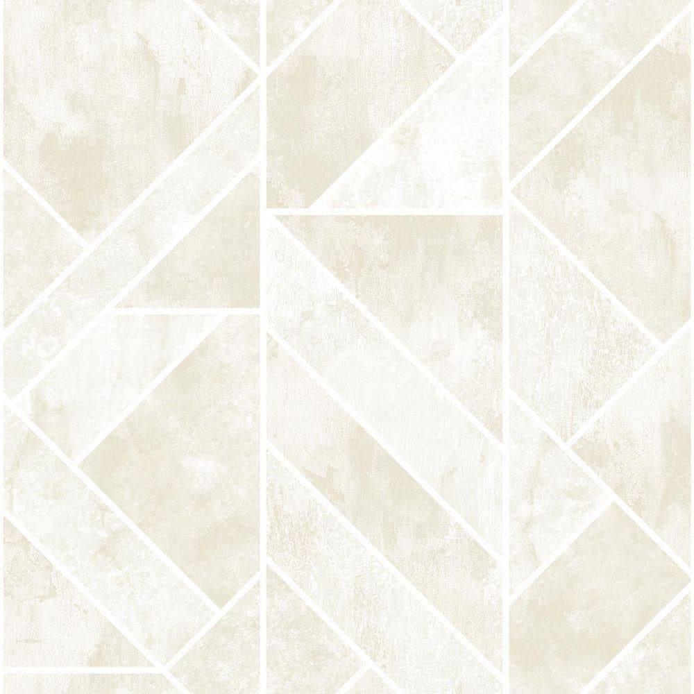 Papel De Parede Colorkey Geométrico Bege Rolo 53cmX10mts