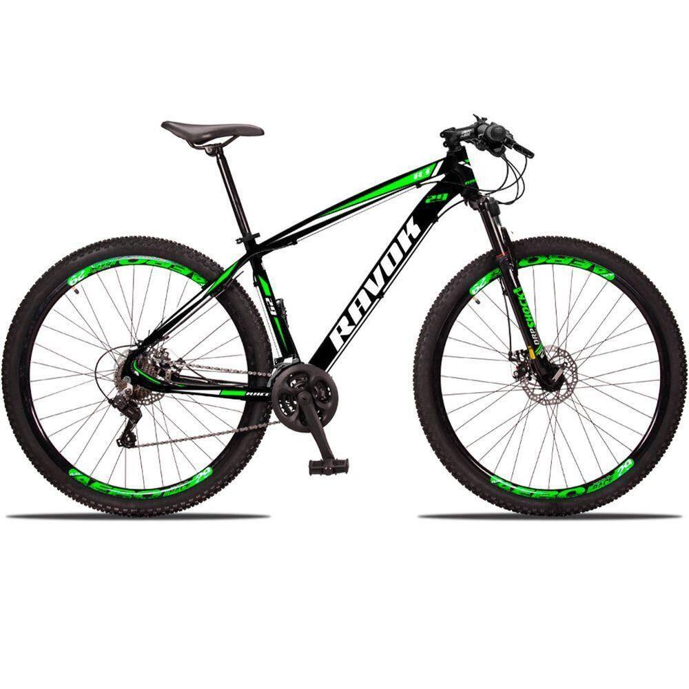 Bicicleta Aro 29 Alumínio Shimano Suspensão 24 Marchas Freio A Disco Verde Tamanho 17"