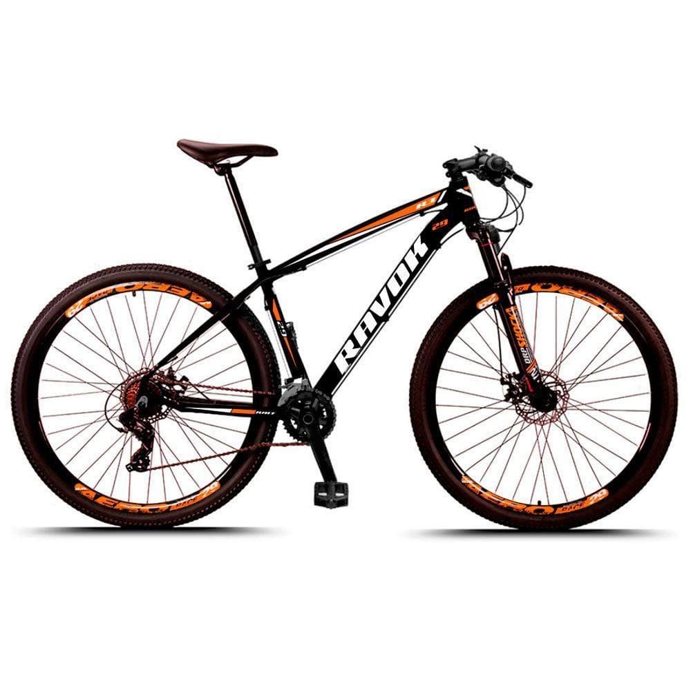 Bicicleta Aro 29 Alumínio Shimano Suspensão 24 Marchas Freio A Disco Laranja Tamanho 19"