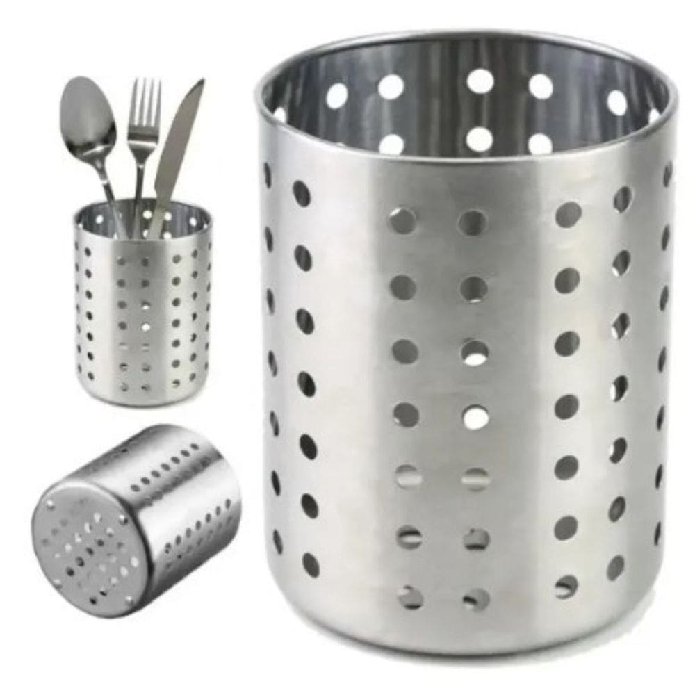 Porta Talher Escorredor de Louça Aço Inox Organizador de Pia