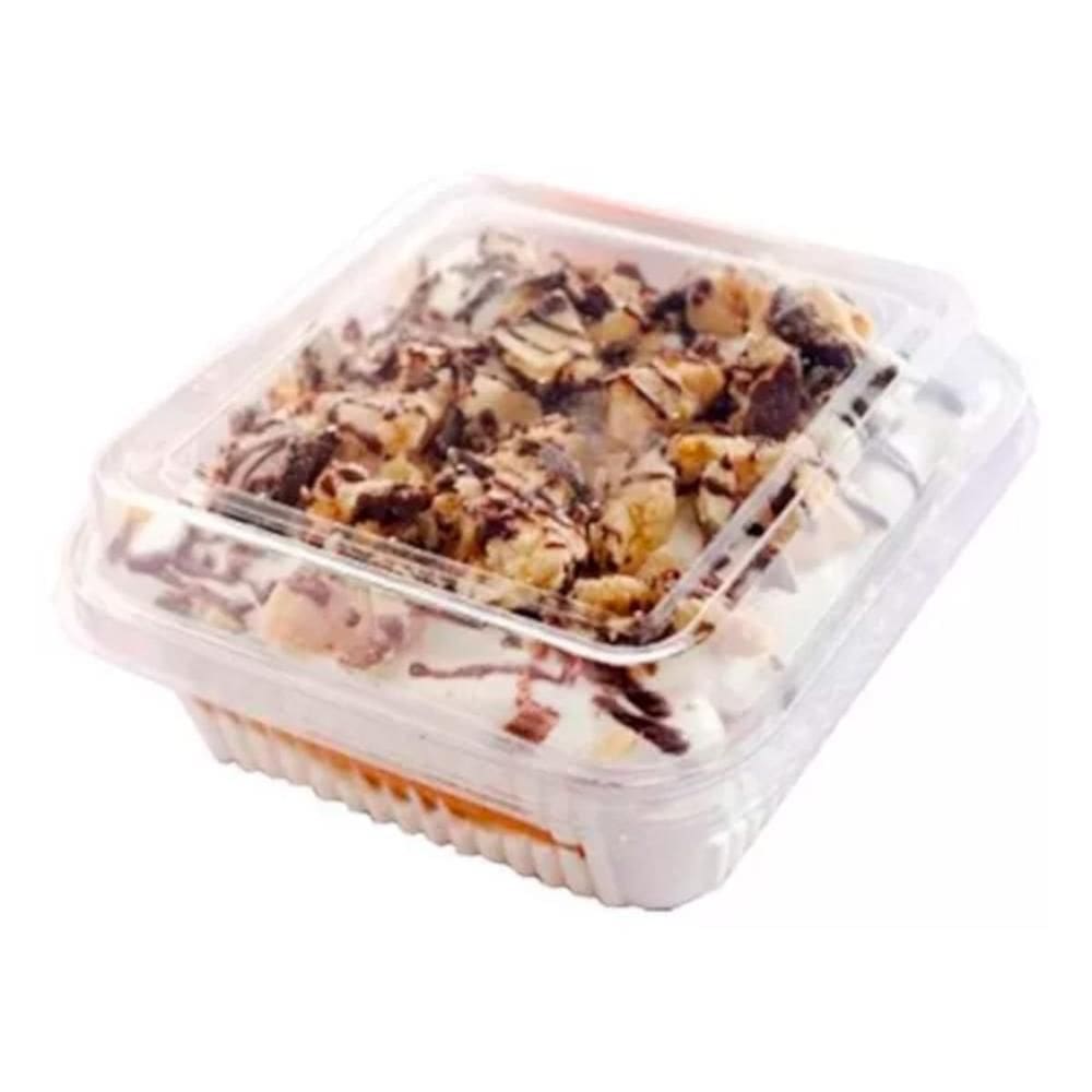 300un Embalagem para Doce Quadrado 200ml G650 Transparente 10,7x10,7x4,7cm Galvanotek