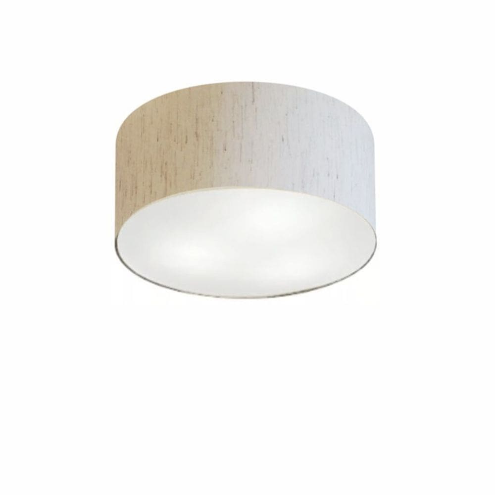Plafon Para Quarto Cilíndrico SQ-3010 Cúpula Cor Linho Bege