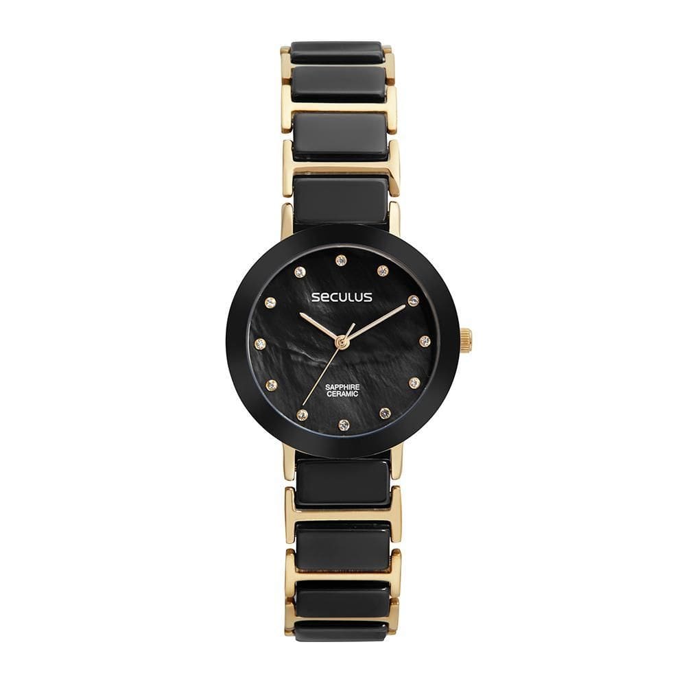 Relógio Feminino Seculus Cerâmica Madrepérola 77228LPSVDQ2