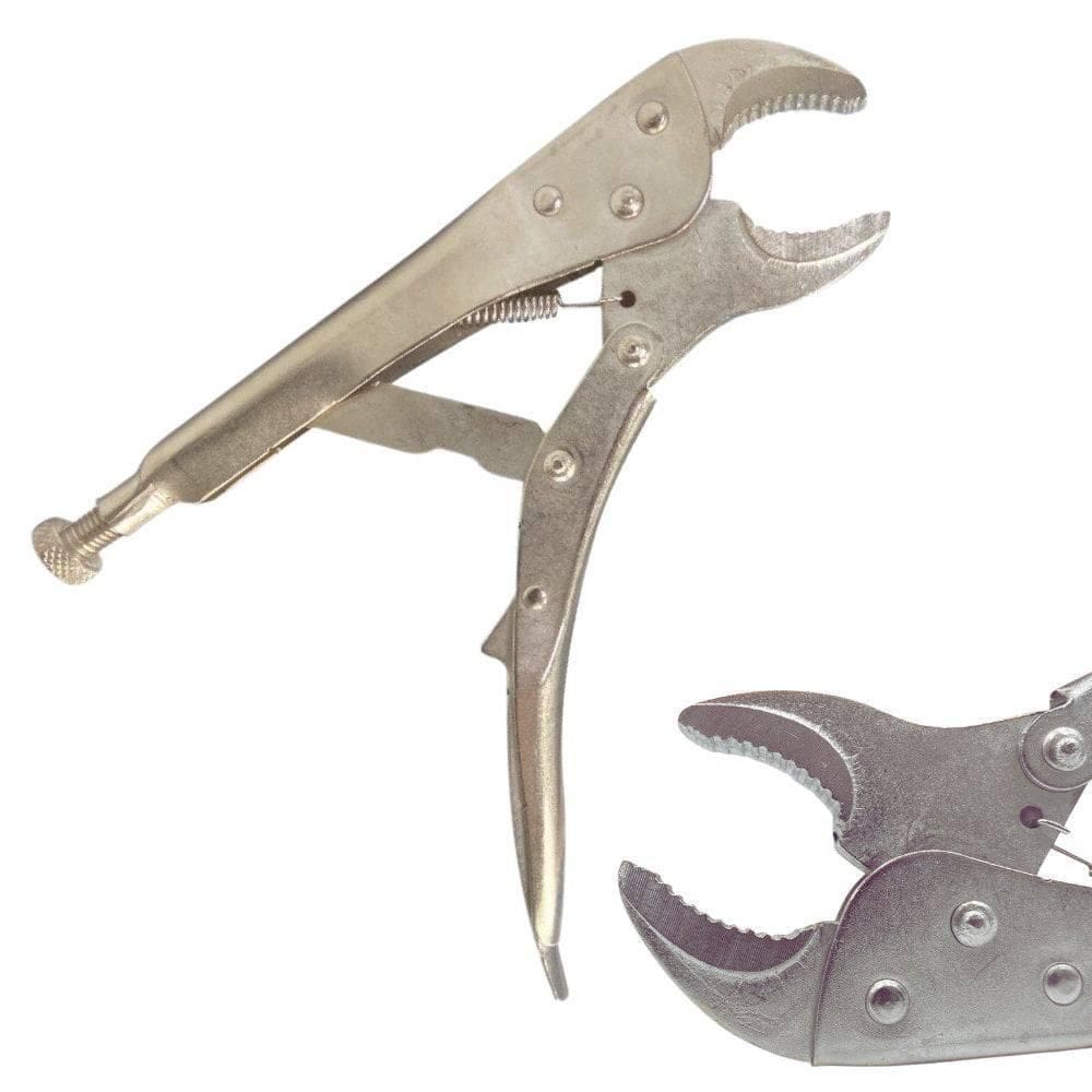 Alicate De Pressão Ajustável 23Cm Aço Carbono Mordente Curvo