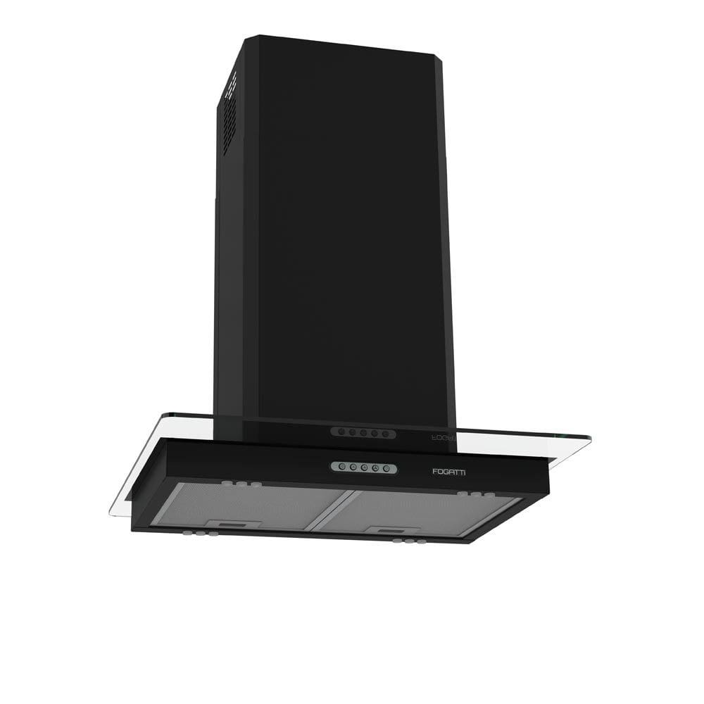 Coifa de Ilha Vidro Reto Black 4 e 5 Bocas 60cm - Fogatti