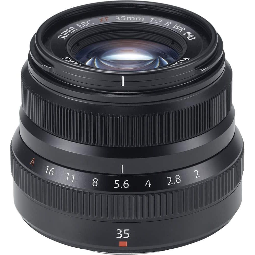 Lente padrão XF 35mm f/2 R WR para câmeras do sistema Fujifilm X-Mount - Preto-16481878