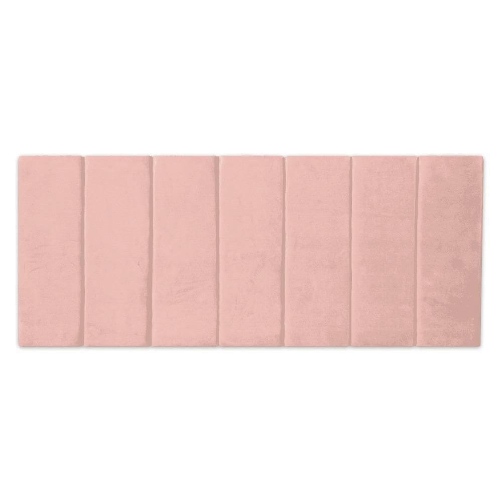 Cabeceira Cama Box Casal 1,40M Estofada Modulada - Rosa