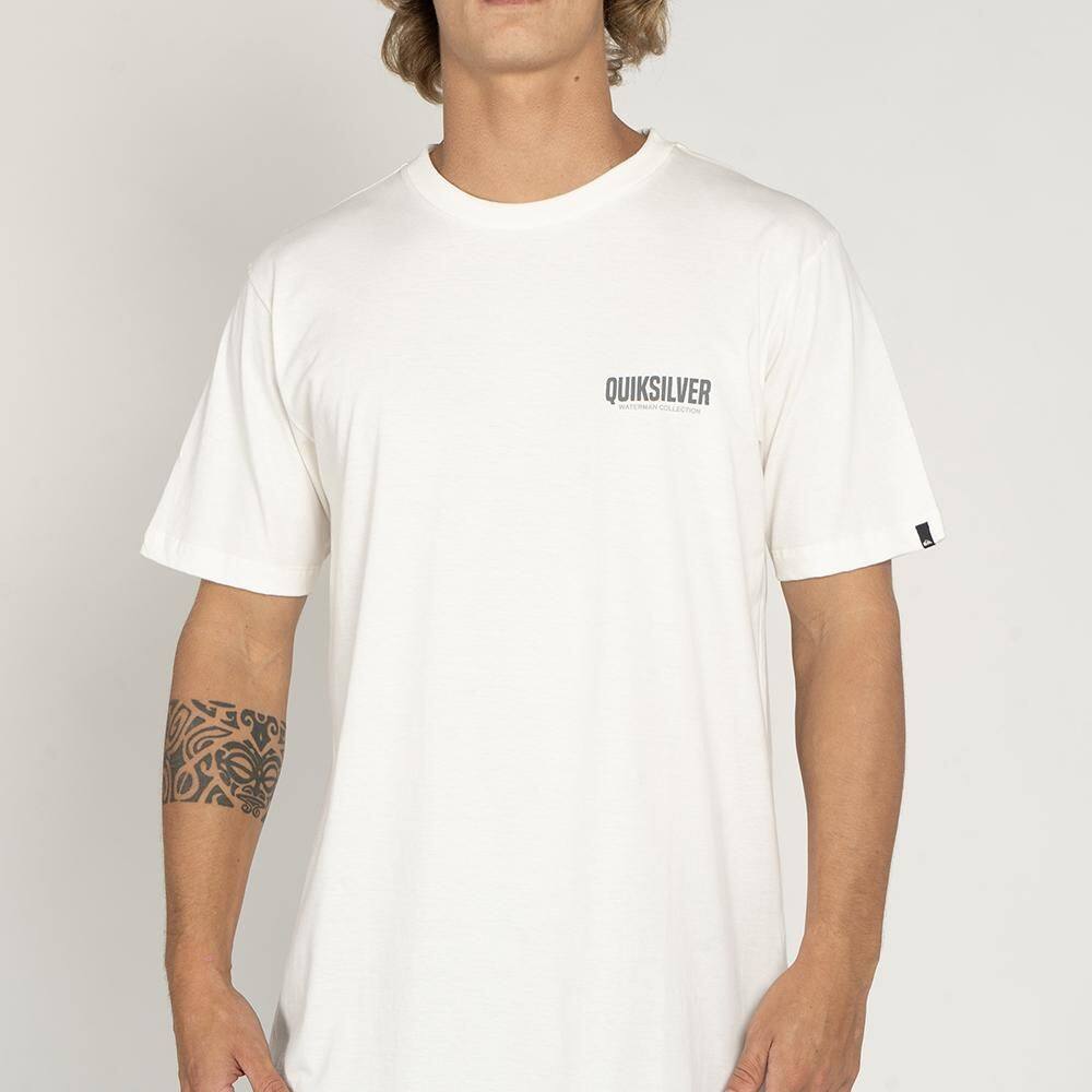 Camiseta Quiksilver Blue Fin WT25 Masculina Show White