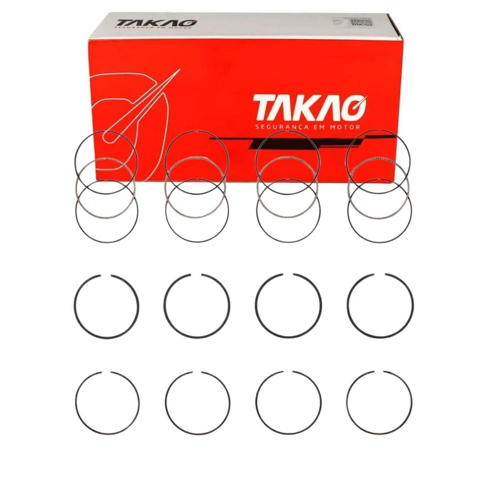 Anel Para Pistão (Jg) Fit Lx 1.4 8V 2003 A 2008 / Fit Lxl 1.4 8V 2003 A 2008 / Fit Ex 1.5 16V 2005 A 2020 - Takao Ash13100