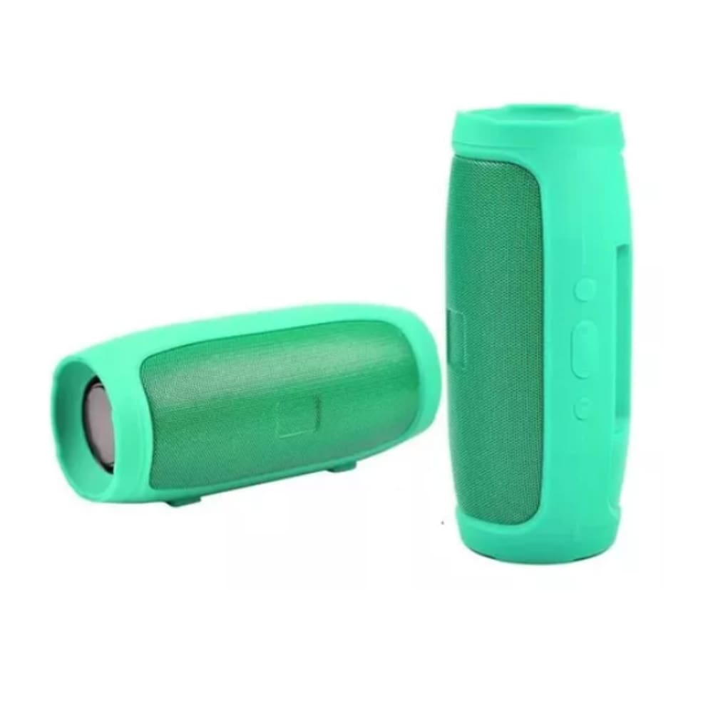 Caixa De Som Bluetooth Verde Charce Mini 3 Portatil 17 cm