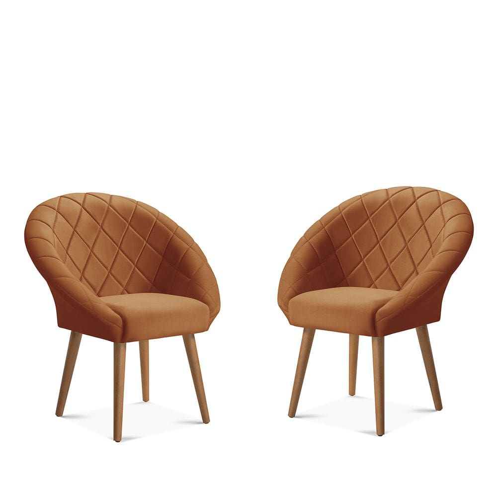 Kit C/02 Poltrona Decorativa Emilia Terracota