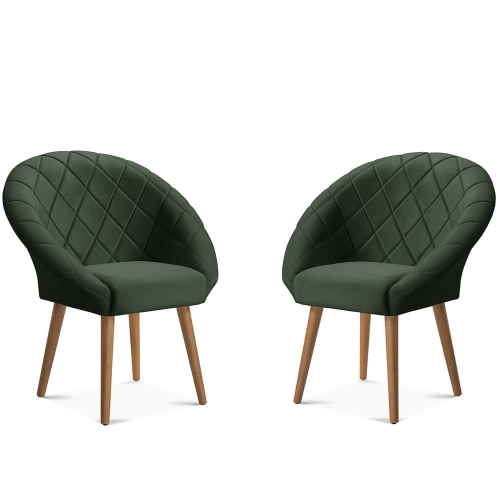 Kit C/02 Poltrona Decorativa Emilia Verde