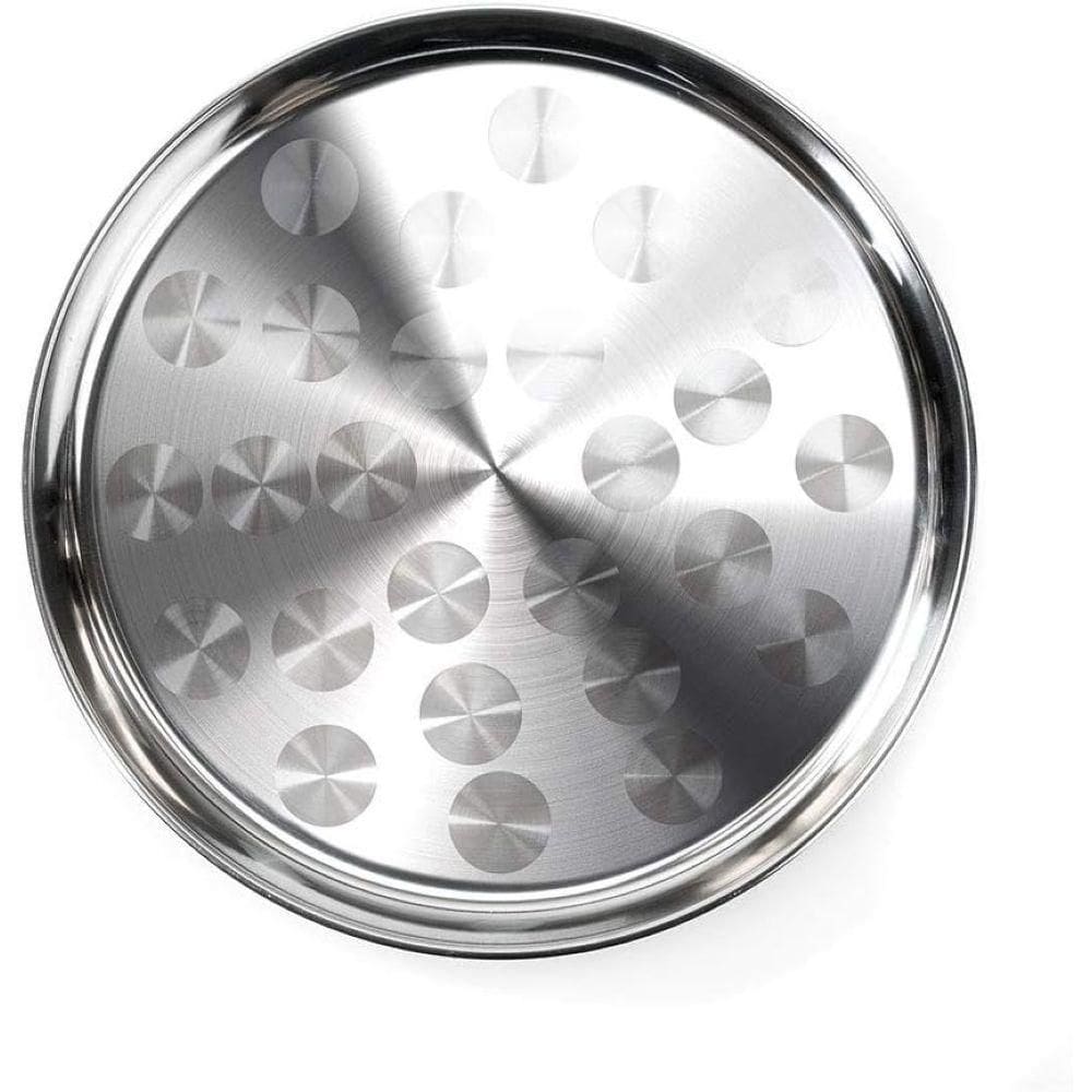 Travessa /Bandeja Redonda 2.5x33cm Aço Inoxidável N240195-1-Quanhe