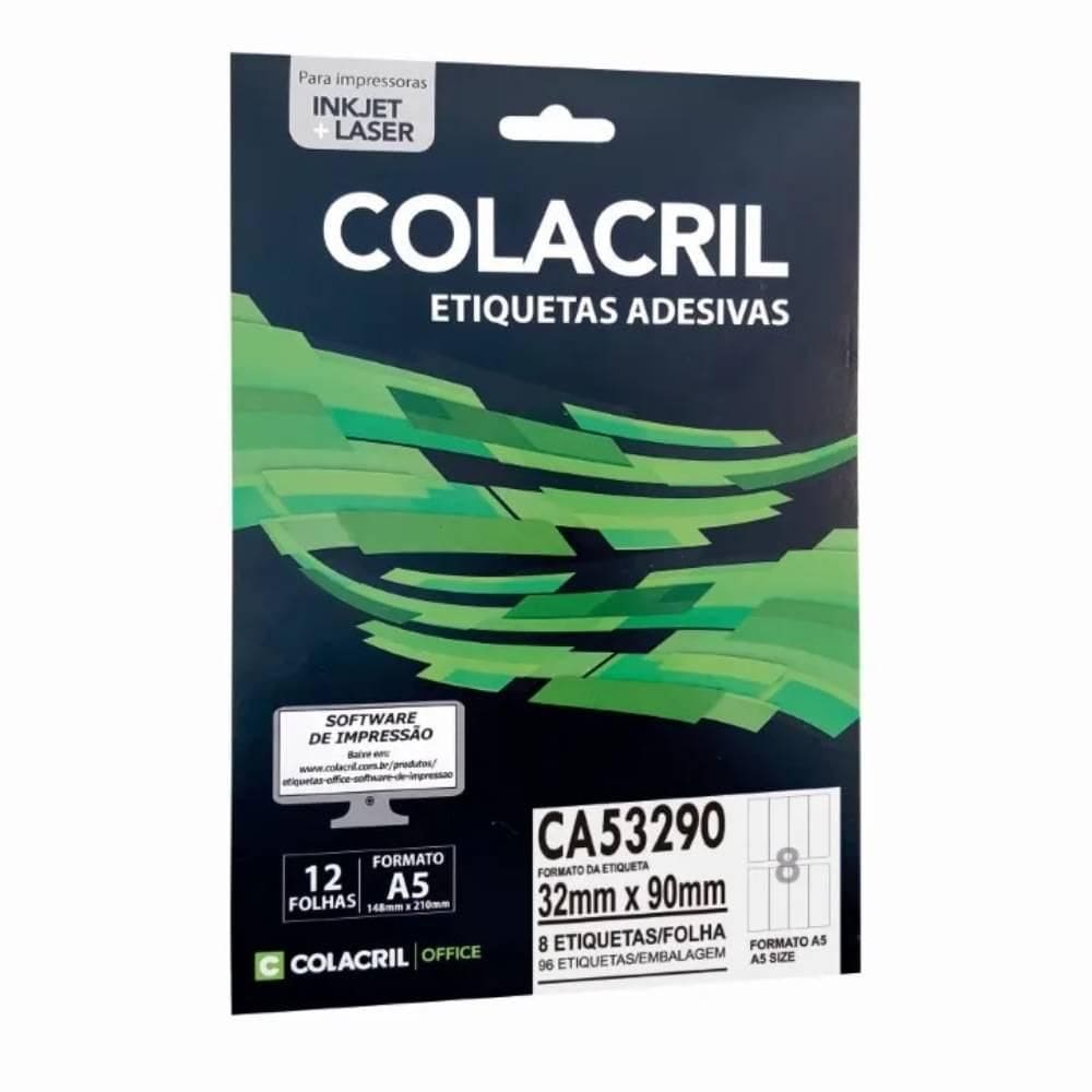 Etiqueta Adesiva Colacril A5 Ca53290 32X90Mm C/96