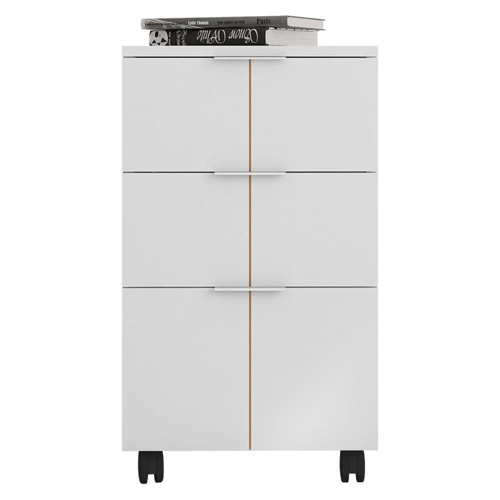 Gaveteiro Para Escritório Organizador Branco Cubic Caemmun