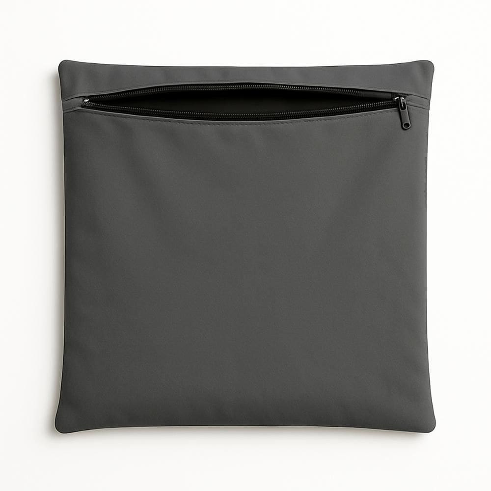 Capa De Almofada Decorativa 42cm Em Suede Lisa para Sofá Cinza