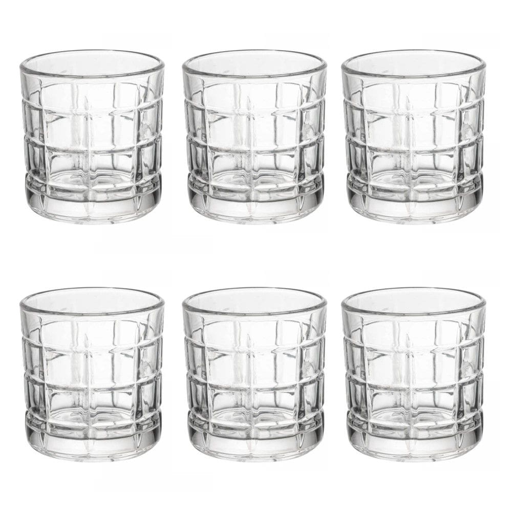 Conjunto de Copos de Cristal para Água/Whisky 6 Peças 330 ml Square Lyor