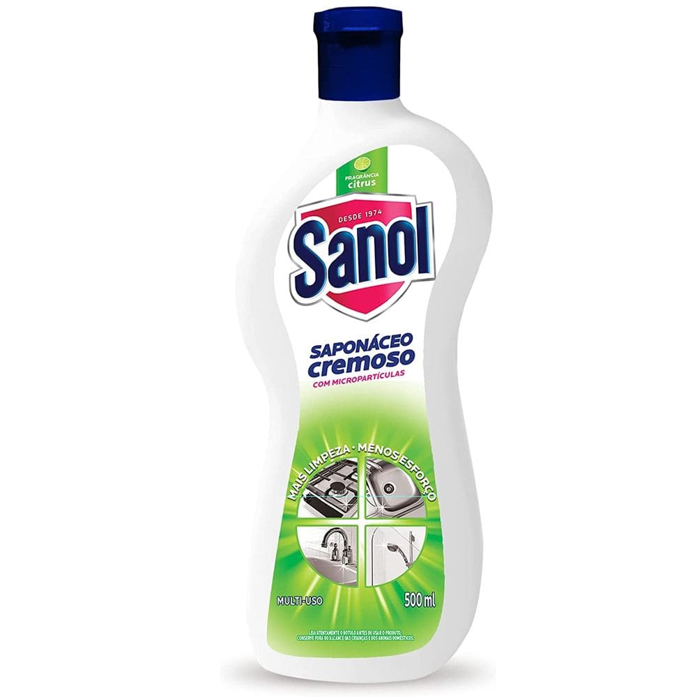 Limpador Multiuso Saponáceo Cremoso Sanol Citrus 500ml