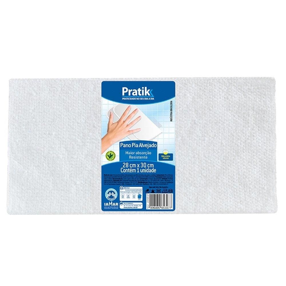Pano Alvejado Pratik para Pia 28x30cm - Embalagem com 24 Unidades