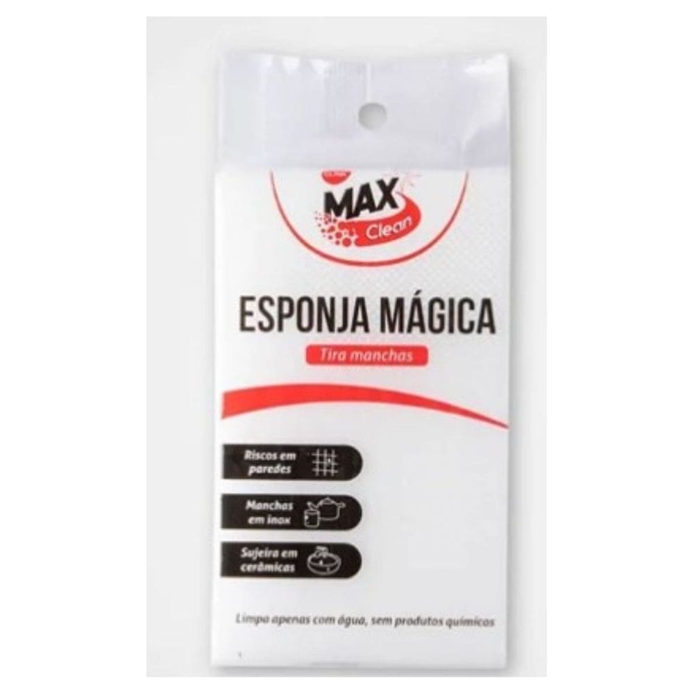 Esponja Mágica Branca Para Limpeza Tira Manchas Max Clean