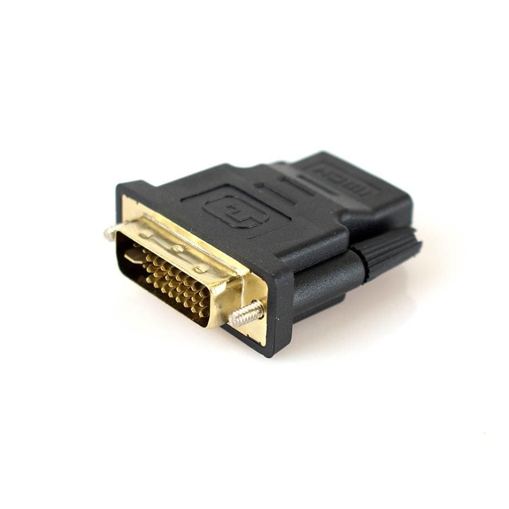 Adaptador Dvi 24+5 Macho Para Hdmi Femea Ouro Evus C-097