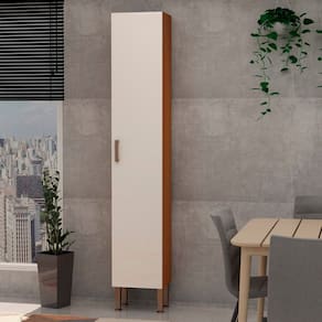 Paneleiro 1 Porta 100% Mdf Essência Freijo/White laca