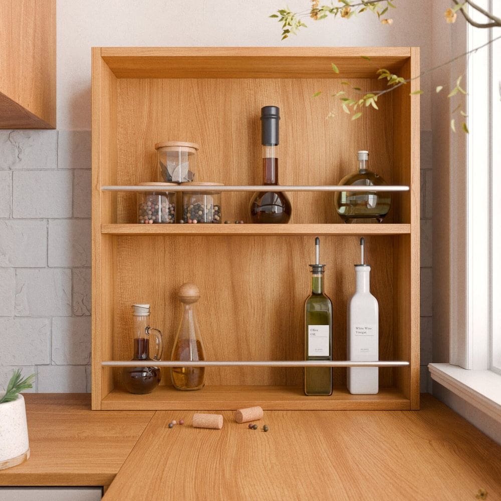 Porta Tempero para Cozinha 100% Mdf Cinamomo