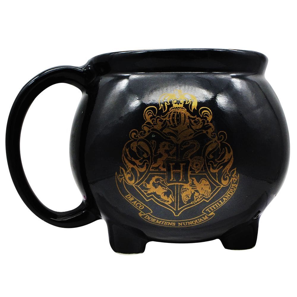 Caneca 3D Caldeirão Hogwarts Porcelana 500ml Oficial Harry Potter