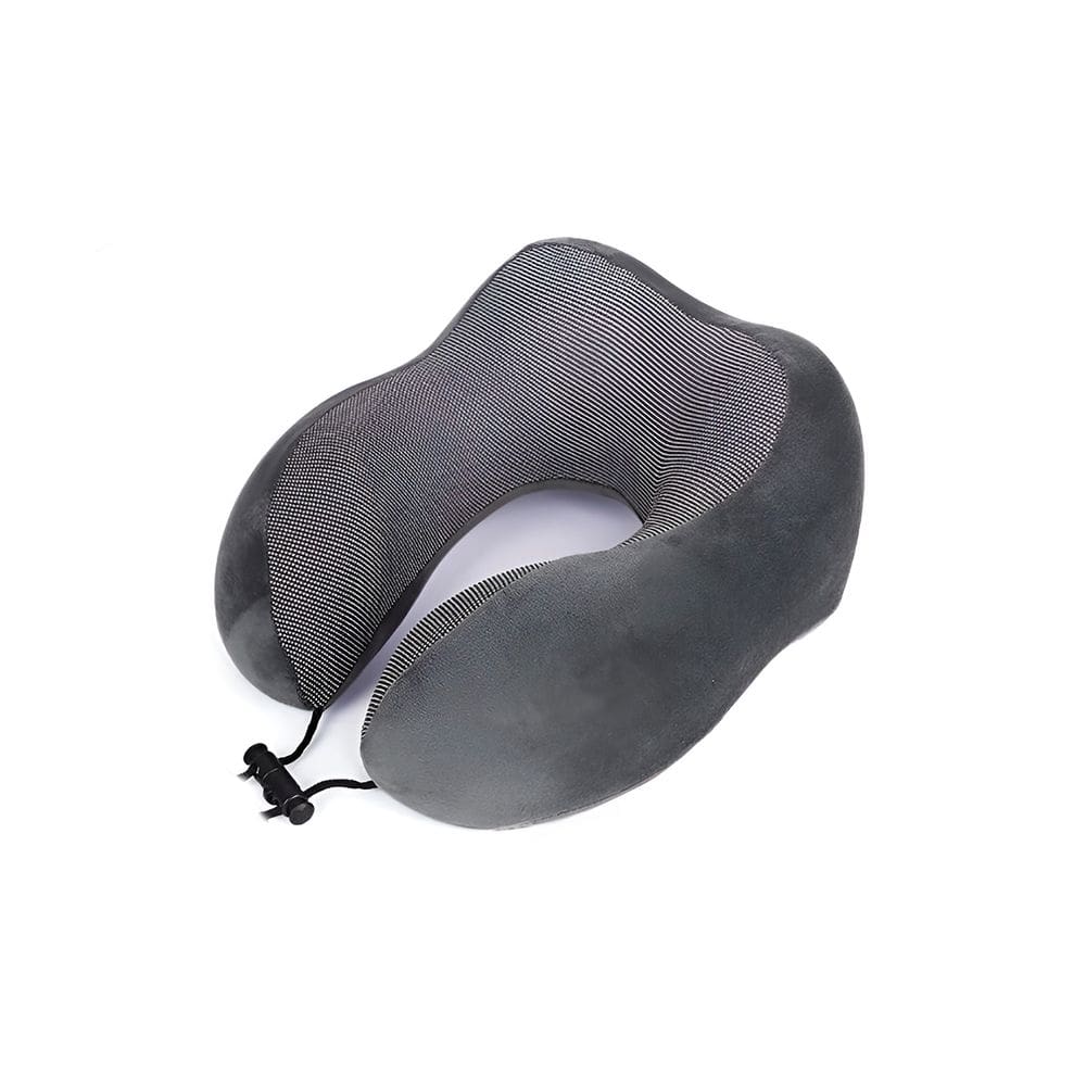 Almofada Viagem Premium Cinza Ajustável p/ Pescoço