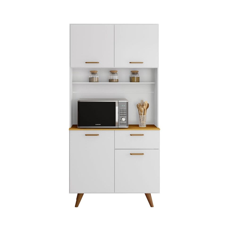 Kit Cozinha Izis Branco - Poliman Móveis
