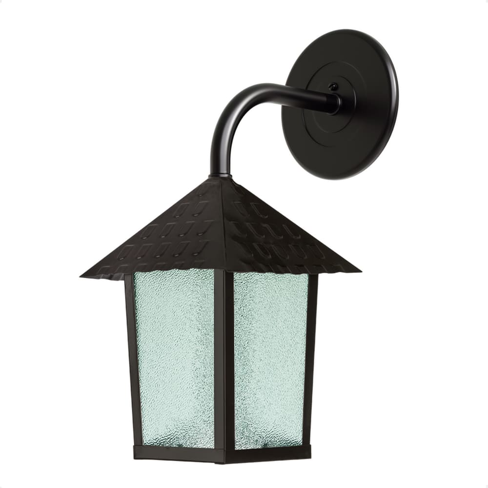 Arandela Colonial Quadrada Vidro Pontilhado E27 Bivolt Preto