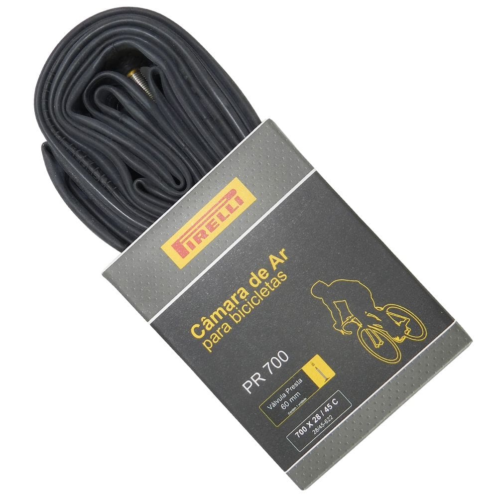 Câmara Pirelli 700x28/45C Válvula Presta 60mm Preto