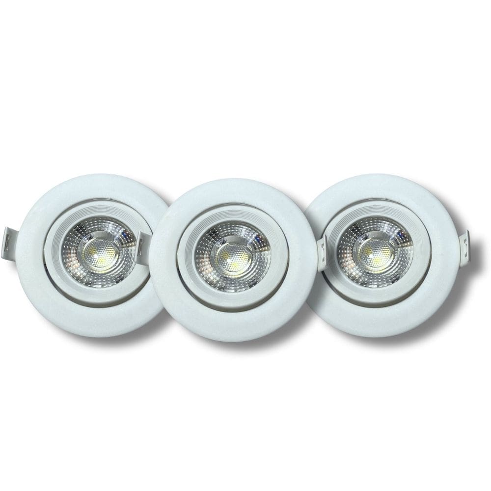 Kit 3 Spot Led Elgin Luminária Mr16 5W 6,500K Direcionável Redondo