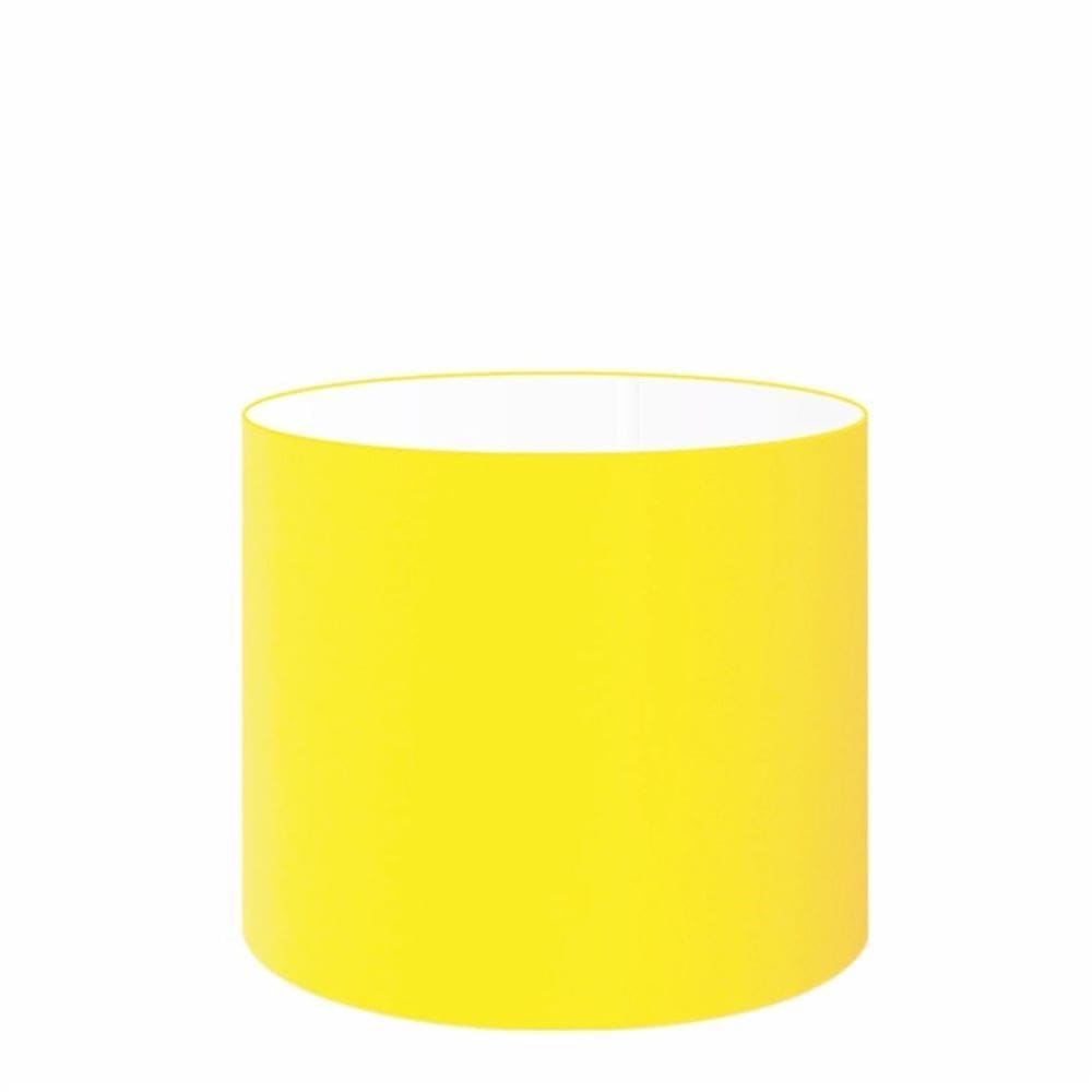 Cúpula em Tecido Cilindrica Abajur Luminária Cp-4113 30x25cm Amarelo