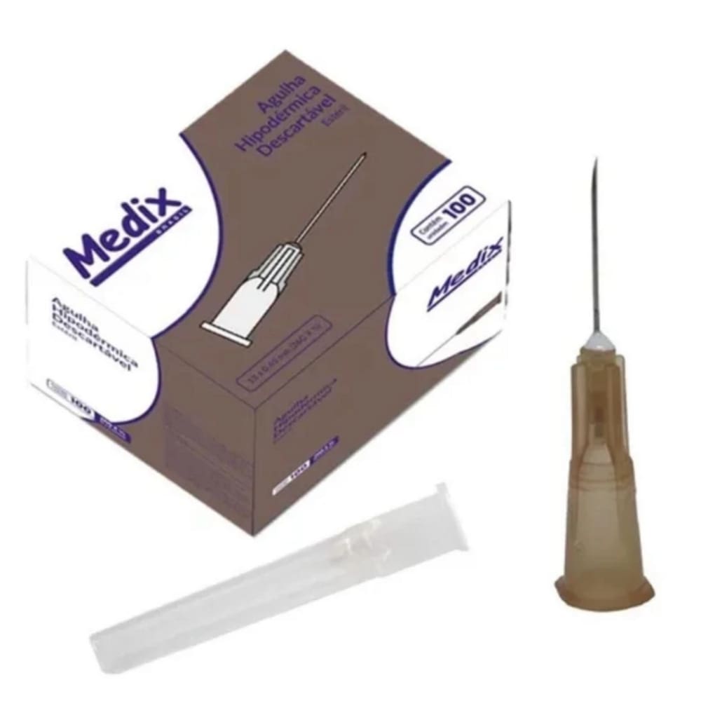 Agulha 13X0,45Mm (26Gx1 2) 100Un 8846 - Medix