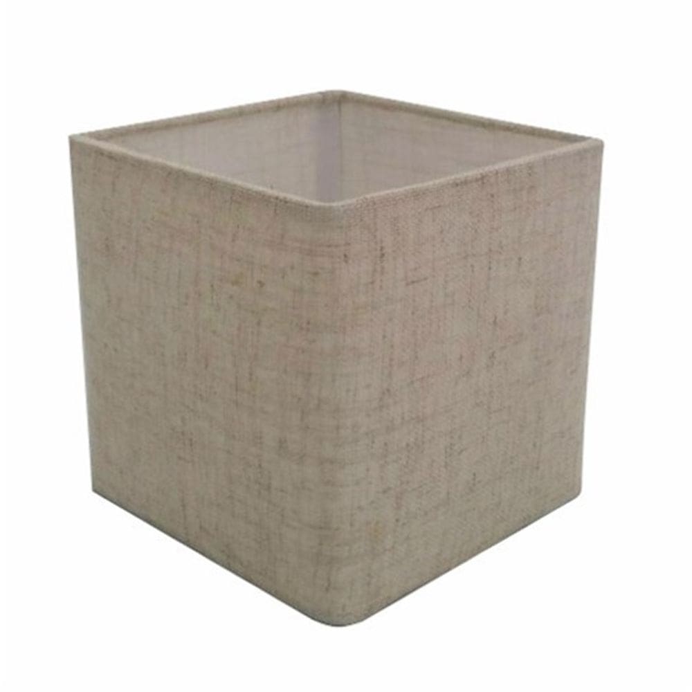 Cúpula em Tecido Quadrada Abajur Luminária Cp-25/25x25cm Rustico Bege