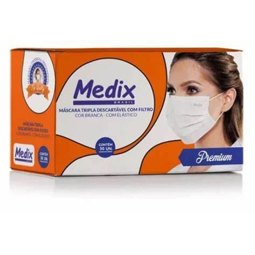 Mascara Tripla C Elast Branca 50Un Caixa 5587 -Medix