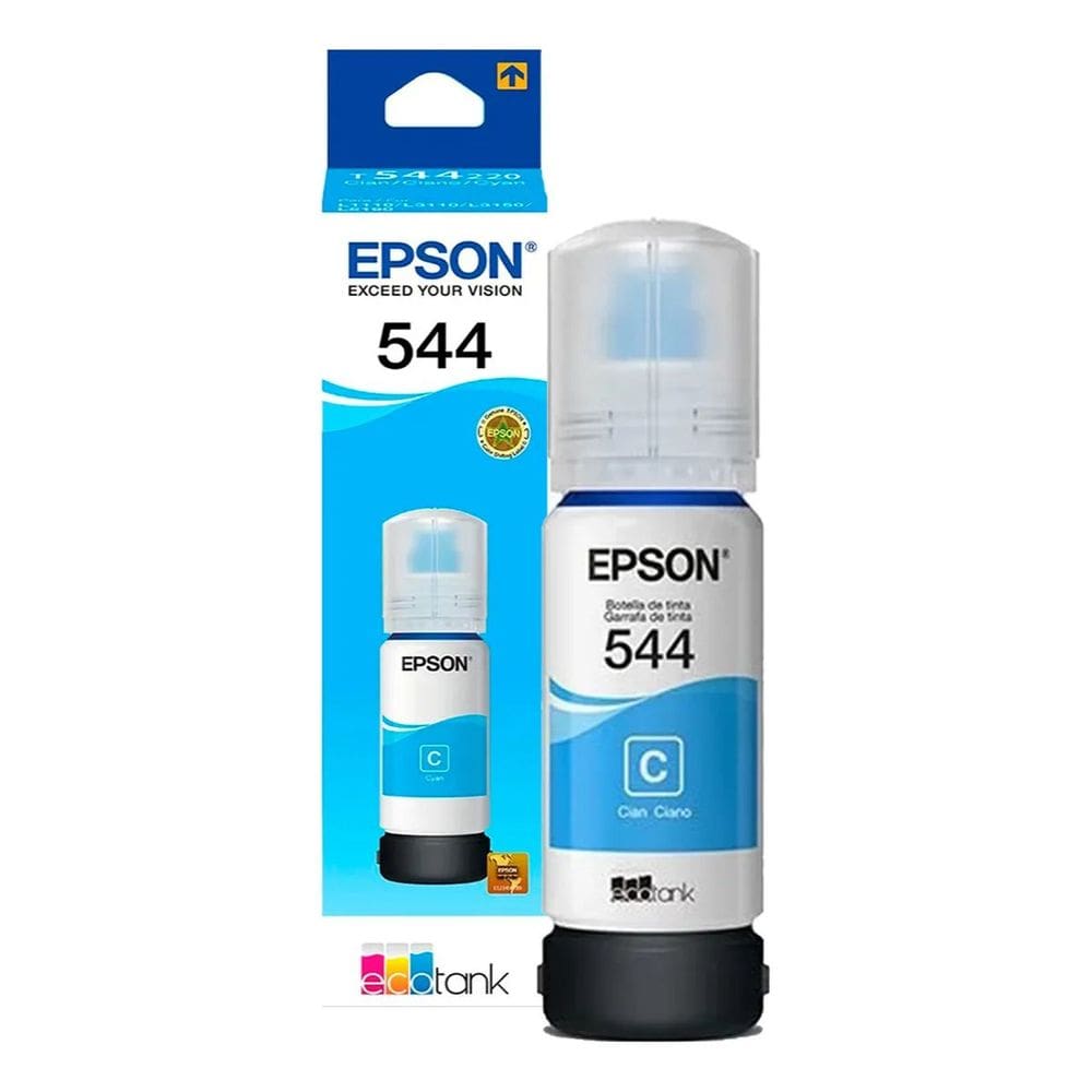Garrafa de Tinta Epson T544AL Ciano para Ecotank 65ml
