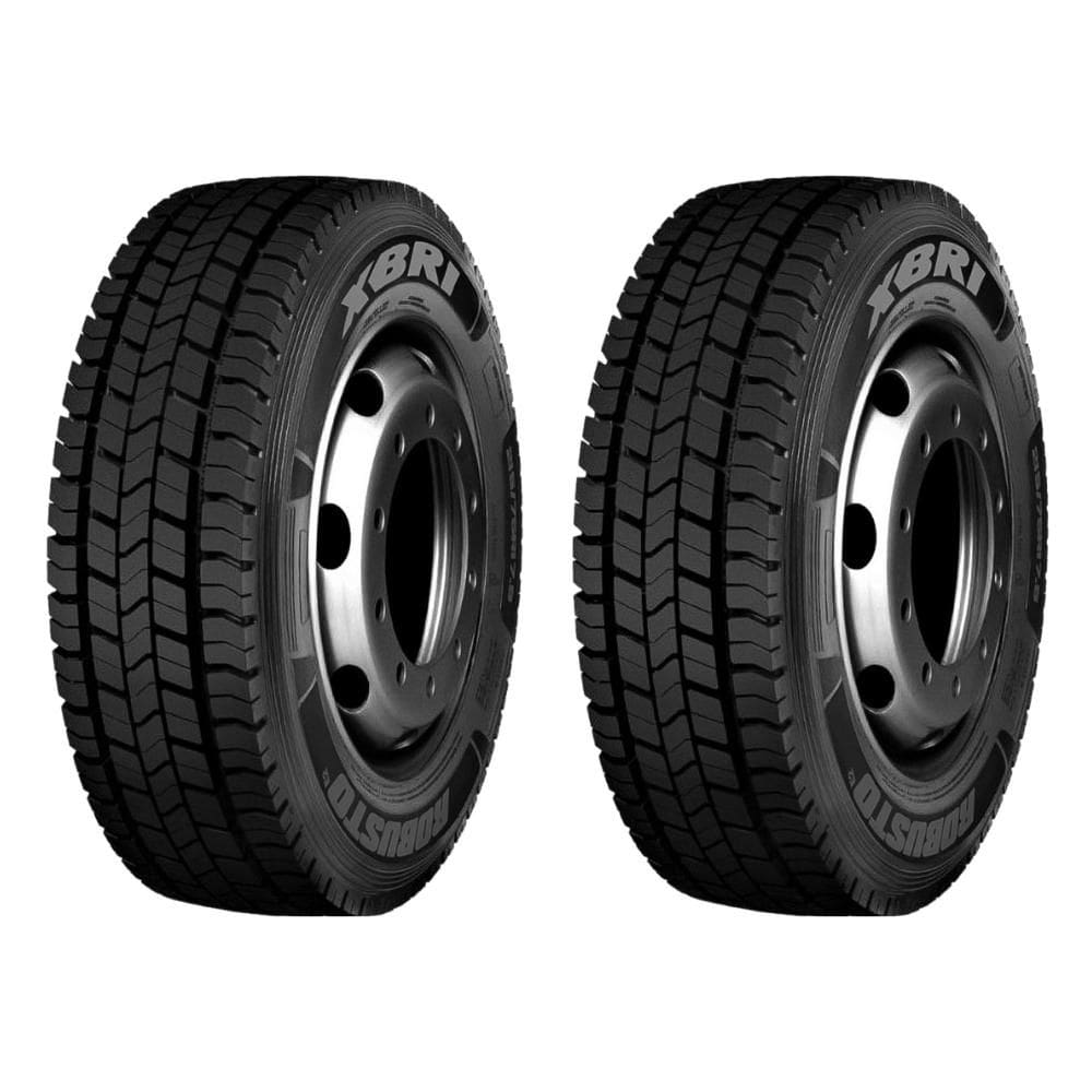 Kit 2 Pneus 215/75R17.5 Borrachudo 16 Lonas 135/133J Robusto E2 Xbri