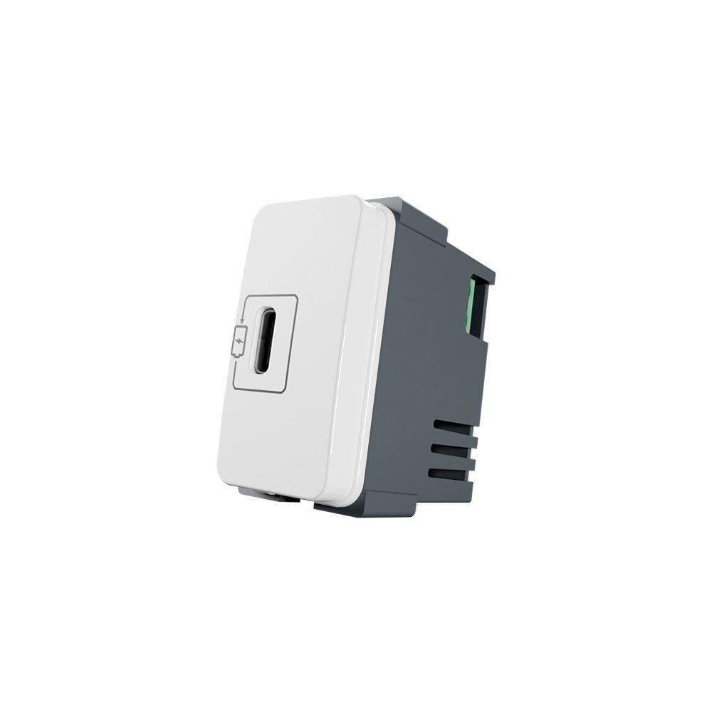 Módulo Tomada Carregador Usb-C Margirius B3 2A 10W Branco Br