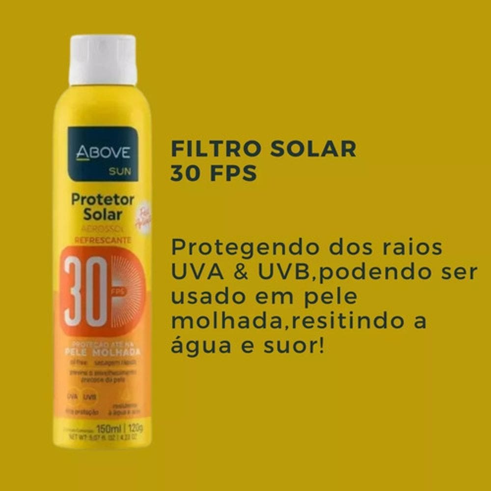 Protetor solar above fator 30 fps spray aer0ss0l 150ml 6 un