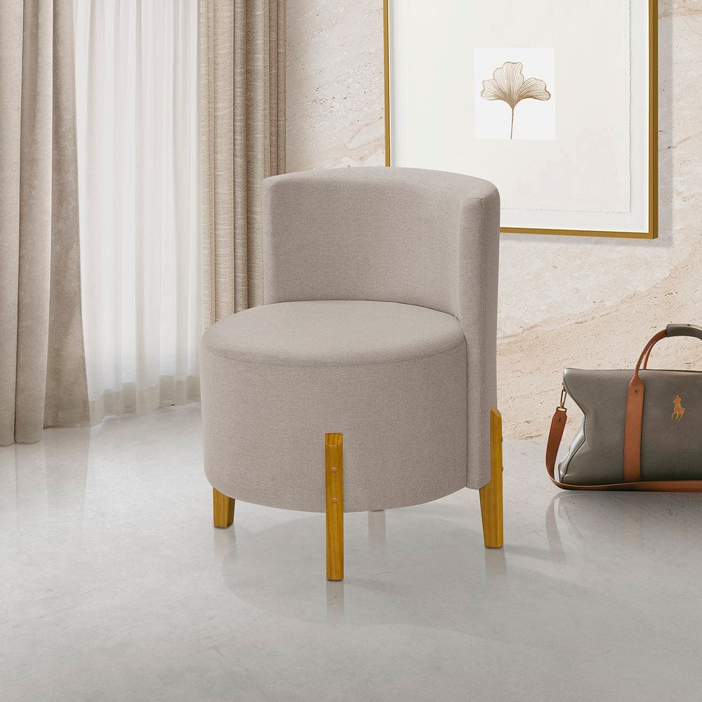 Kit 2 Poltronas Virginia Orgânica Retro Bege Redenobre
