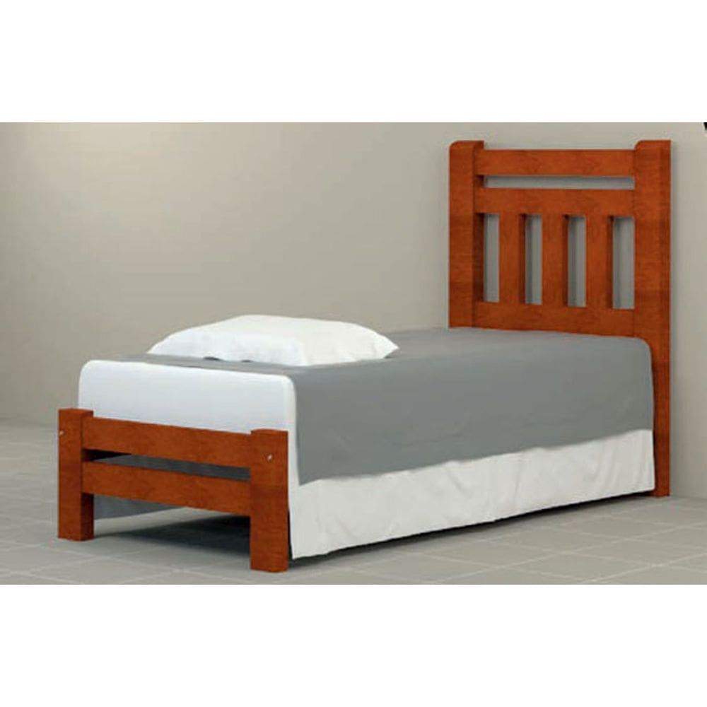 Cama Solteirão (Solteiro Extra) Bari de Madeira Maciça Tauari