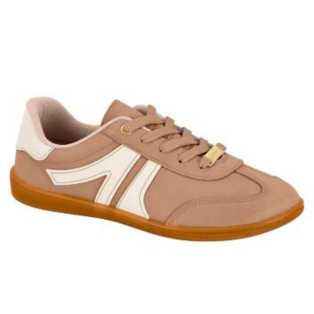 Tênis Moleca Nobuck Feminino Nude Branco Off