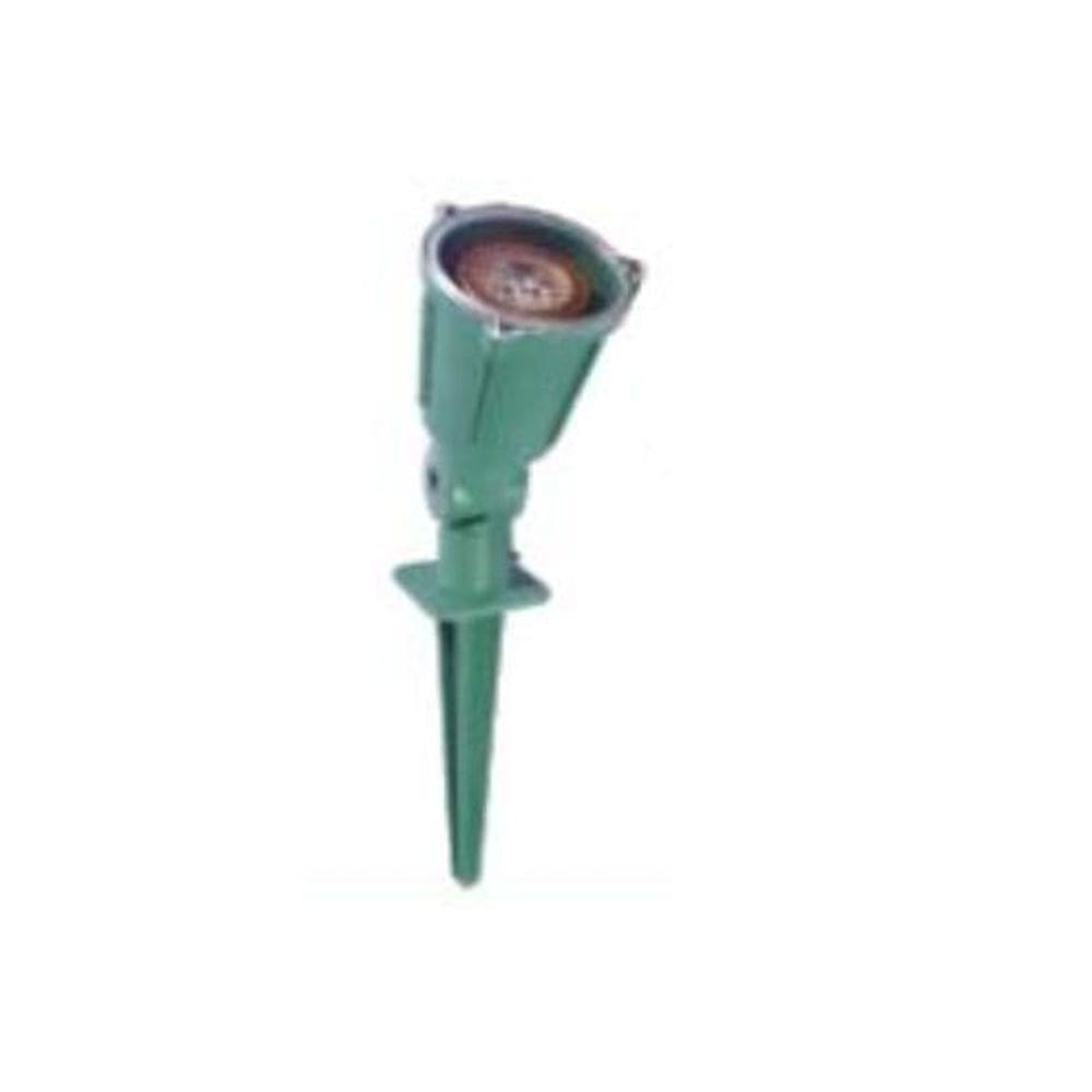 Espeto De Jardim Pvc Verde Lâmpada 6W Luz Amarela Led Gu10