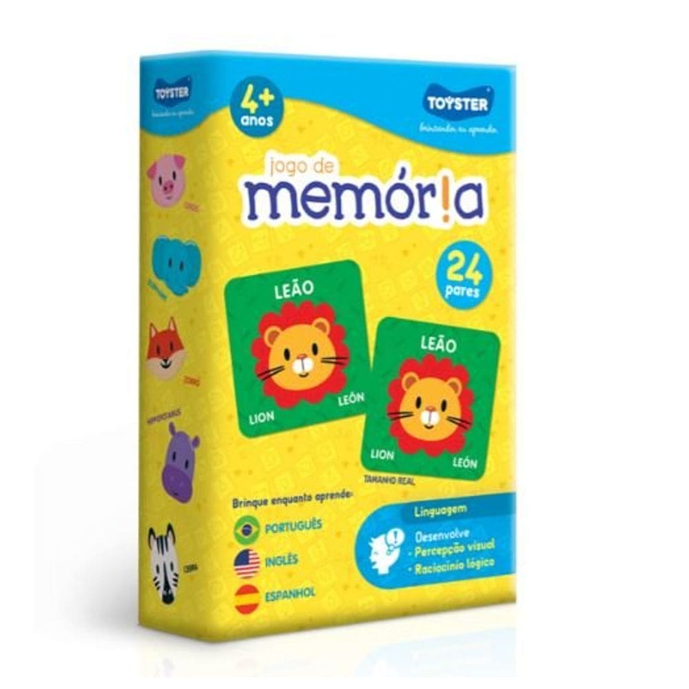 Jogo de Memória Animais– Português, Inglês e Espanhol